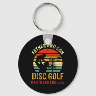 Dad And Son Disc Golf Partners For Life Fathers Da Key Ring