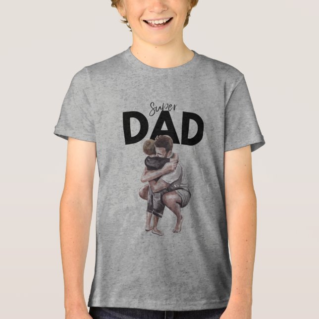 Dad and son Hug Graphic Tee  (Front)