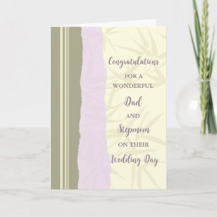 Dad and Stepmom Wedding Day Congratulations Card