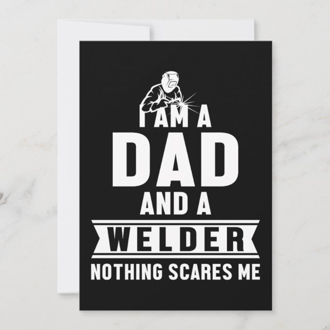 Dad And Welder Welding Metal Iron Profession Gift Invitation (Front)