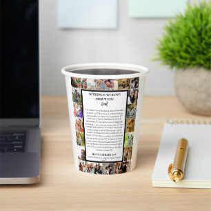 Dad appreciation   Fathers Day 22 Photo Collage Paper Cups