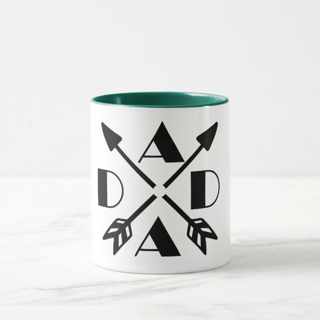 Dad Arrow Mug, Personalised Gift Custom Coffee  Mug (Center)