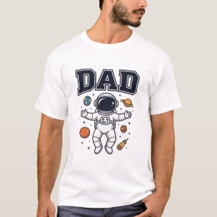 Dad Astronaut Space Vector Shirt Design_1