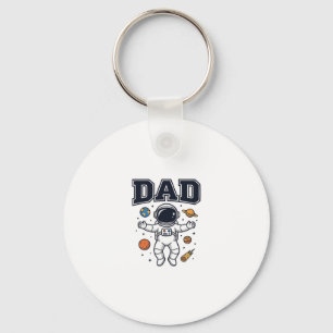 Dad Astronaut Space Vector Shirt Design_1 Key Ring