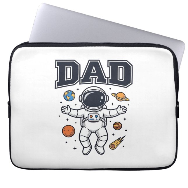 Dad Astronaut Space Vector Shirt Design_1 Laptop Sleeve (Front)