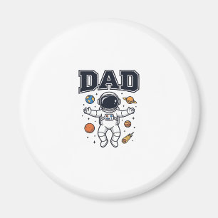Dad Astronaut Space Vector Shirt Design_1 Magnet
