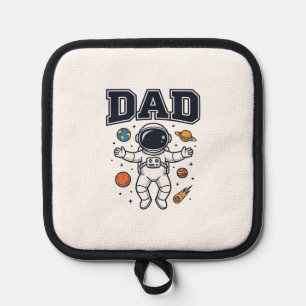 Dad Astronaut Space Vector Shirt Design_1 Pot Holder