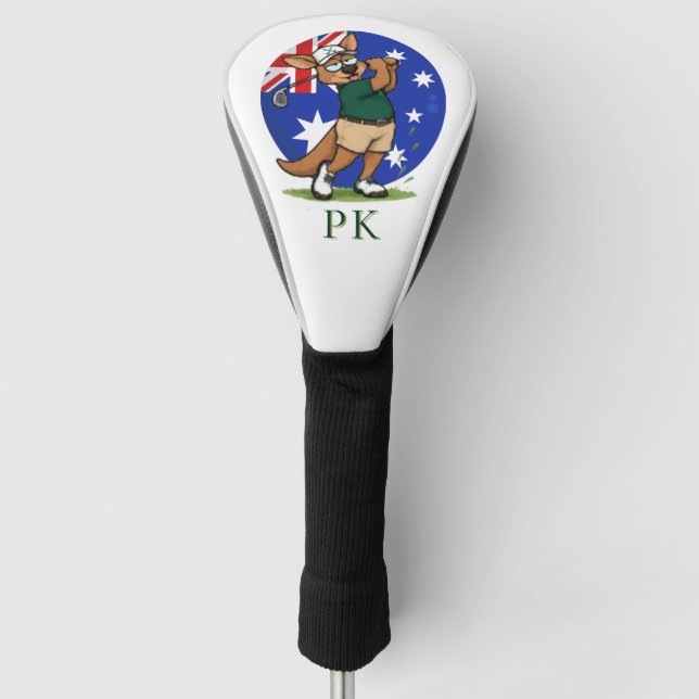 Dad Aussie Kangaroo Golf Head Cover (Front)