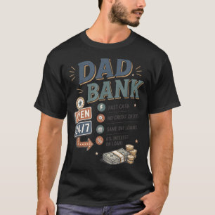 Dad Bank Funny Bank Of Dad Dad Joke Fathers Day T-Shirt
