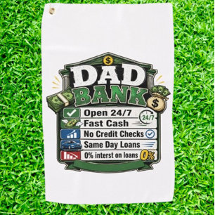 Dad bank golf towel