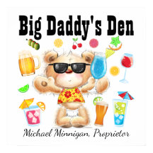 Dad / Bar / Man Cave Cocktail Poster