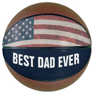 DAD BASKETBALL BEST EVER PATRIOTIC Basketballs