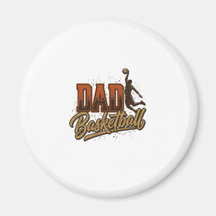 Dad Basketball Vintage Engraving Shirt Design_1 Magnet