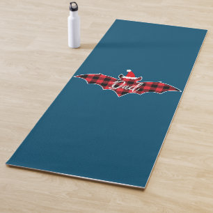 Dad Bat Christmas Papa Pajama Red Plaid Buffalo Yoga Mat