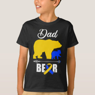 Dad Bear Trisomy 321 Syndrome Awareness T-Shirt