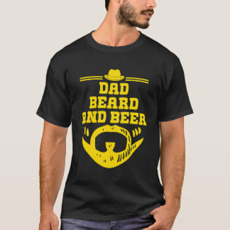 Dad Beard And Beer Lover Chill Moustache Drinking T-Shirt