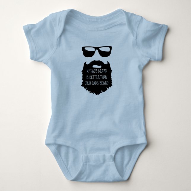 Dad beard Baby One Piece Body Suit Bodysuit (Front)