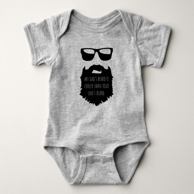 Dad beard - cool beard Baby One Piece  Bodysuit (Front)