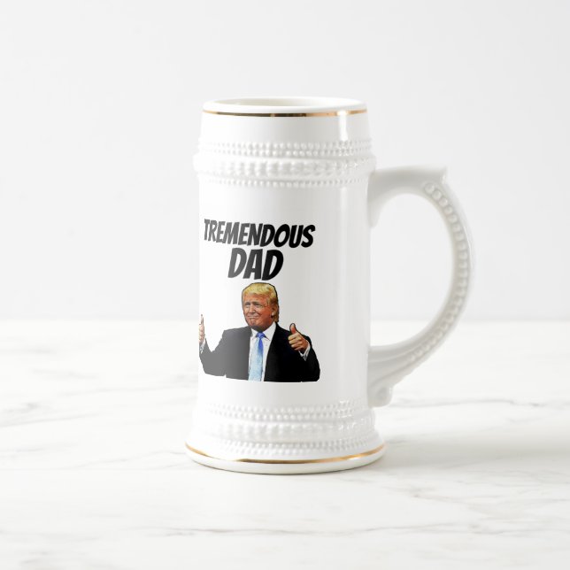 DAD BEER STEIN, FUNNY DONALD TRUMP BEER STEIN (Right)