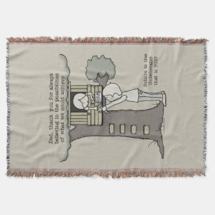Dad Believes in Possibilities Throw Blanket