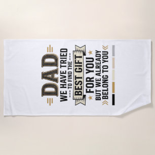 Dad Best Gift Belong to You Vintage Vector Shirt_1 Beach Towel