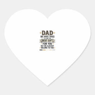 Dad Best Gift Belong to You Vintage Vector Shirt_1 Heart Sticker
