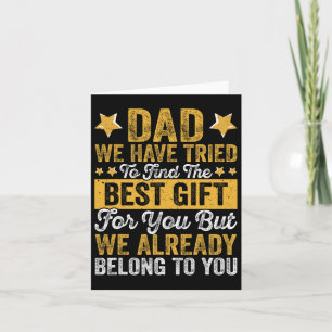 Dad Best Gift From Kids For Fathers Day Christmas  Card