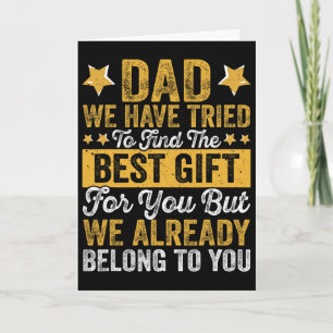 Dad Best Gift From Kids For Fathers Day Christmas  Card