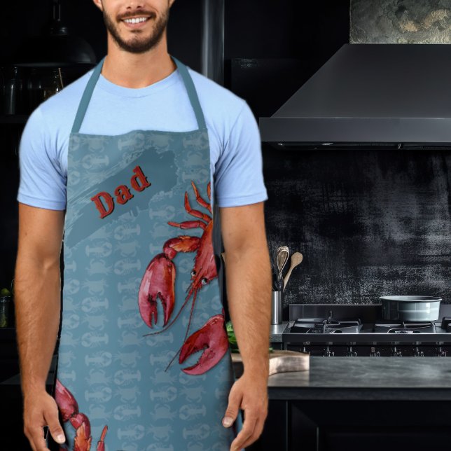 Dad Big Lobster Grey Novelty Apron (Creator Uploaded)