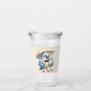 Dad Bird Acrylic Cup With Straw