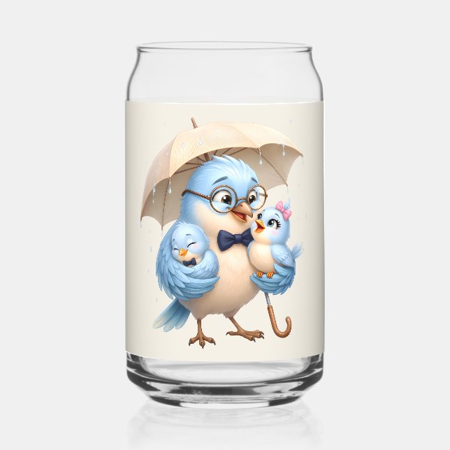 Dad Bird Can Glass Family Artwork (Front)