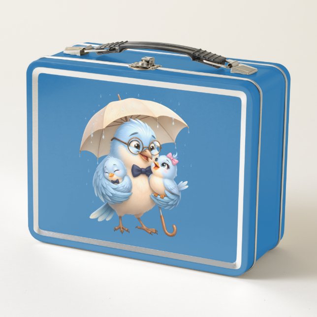 Dad Bird Lunch Box Family Design (Front)