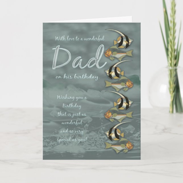Dad Birthday Card With Fish (Front)