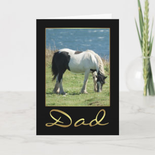 Dad Birthday Card With Horse And Sea View