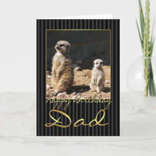 Dad Birthday Card With meerkat