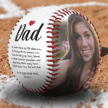 Dad Birthday - Father's Day Photo Baseball<br><div class="desc">Take a grand-slam swing at gift-giving with our Personalized Baseball gift. This unique memento features the heartfelt word 'Dad' in elegant script, accompanied by a customizable adorable paragraph lauding your dad's greatness. Plus, there's room for not just one, but TWO photos of your choosing, making it a gift he'll treasure....</div>