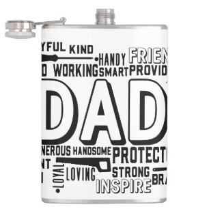 Dad birthday gift father father's day daddy gifts  hip flask