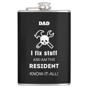 DAD Birthday Gift Men Funny Unique GRANDPA HUSBAND Hip Flask