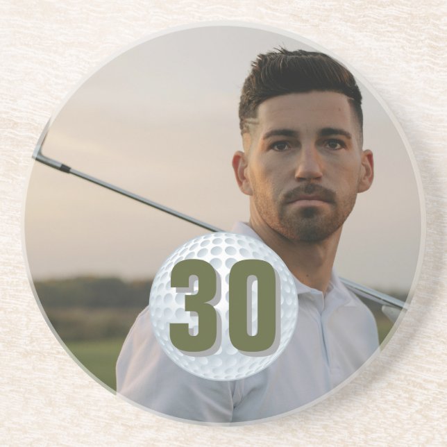 Dad Birthday Golf Party Coaster (Front)