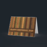 Dad Birthday with Raanu Pattern Weaving Earth Tone Card<br><div class="desc">Happy Birthday,  Dad paper greeting card with an earth tones Raanu weaving. A pattern weaving in beautiful earth tones. Earthy and natural color scheme. Photograph of an original weaving. Art,  image,  and verse copyright © Shoaff Ballanger Studios,  2026.</div>