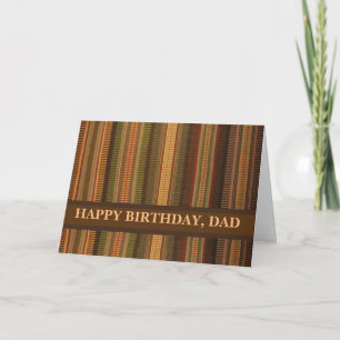 Dad Birthday with Raanu Pattern Weaving Earth Tone Card
