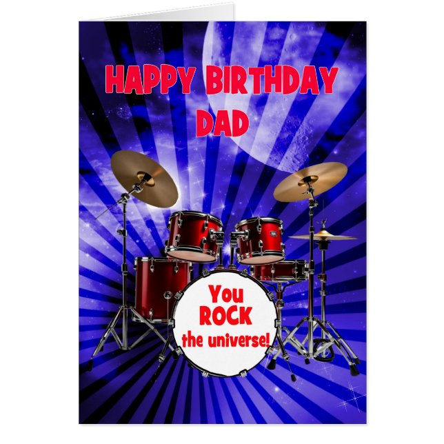 Dad Birthday You Rock Drums (Front)