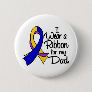 Dad - Bladder Cancer Ribbon 6 Cm Round Badge