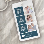 Dad Blue Heart Photos Father's Day Key Ring<br><div class="desc">The perfect gift for Father's Day</div>