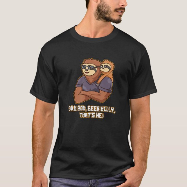Dad Bod Beer Belly Thats Me Drinking Daddy Drinker T-Shirt (Front)