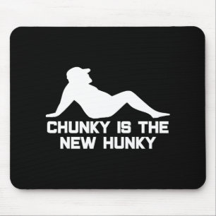 Dad Bod Chunky Is The New Hunky Dadbod Silhouette  Mouse Pad