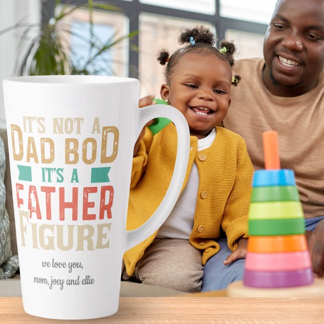 Dad Bod Funny Quote Fathers Day Gift Latte Mug (Dad Bod Funny Quote Fathers Day Gift Latte Mug)
