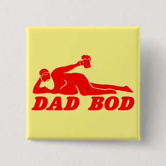 Dad Bod #USAPatriotGraphics ©WhiteTigerLLC.Com 15 Cm Square Badge