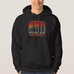 Dad Bod Working On Six Pack With Beer Men Fathers Hoodie