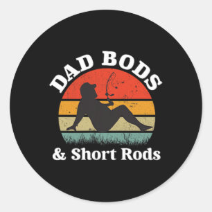 Dad Bods And Short Rods 2 Sided Vintage  Classic Round Sticker